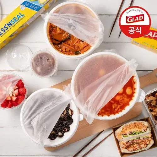 [10% 슈퍼적립] 글래드 이정현 매직랩 점보(30cmx43.4m) 2개+미니(20cmx40m) 1개 세트 주방랩 샌드위치랩