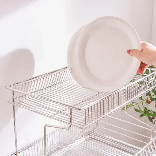 퓨어셀 물빠짐 올스텐 식기 건조대 주방 싱크대 그릇 설거지 2단 쟁반형