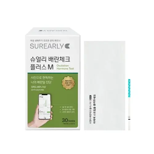 [1+1] 디지털 임테기 증정 슈얼리 배란체크 플러스 M 30개입+30개입 국산 배란테스트기