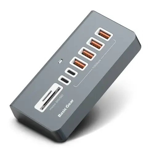버티컬 C타입 8in1 멀티 USB 허브