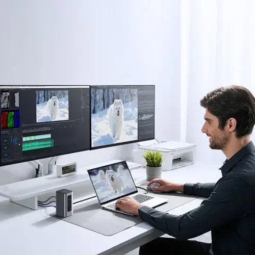 베이스어스 도킹스테이션 USB 허브 노트북 멀티 포트 C타입 12포트 스페이스메이트 노모스
