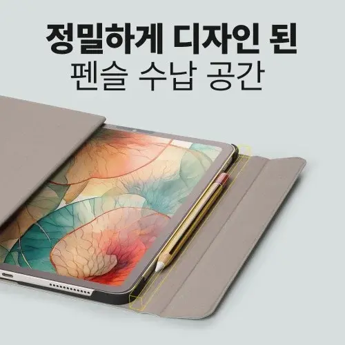 랩씨 스마트 북커버 슬림핏 케이스 사피아노 네이비, 아이패드 에어 4-5세대 27.7cm(10.9인치)