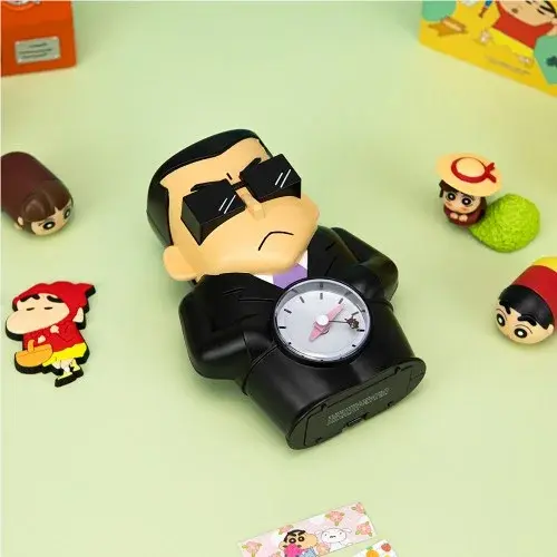 짱구 흑곰 탁상시계 성우 알람시계 캐릭터