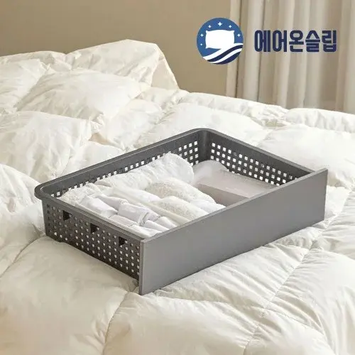 에어온슬립 E0 엘루인LED서랍침대 프레임+와이드선반 슈퍼싱글SS 라이트오크