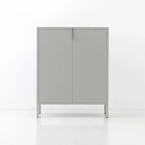MKB 캐비넷 모던세로중 2문 수납장 8001015 80x40x102, 3단, 화이트 4893.3480