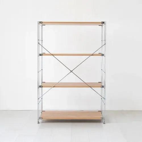 [3월말입고예정] CHAKOC 선반 850 넓은 850x420x1200mm, 4단, 내추럴 0099.3614