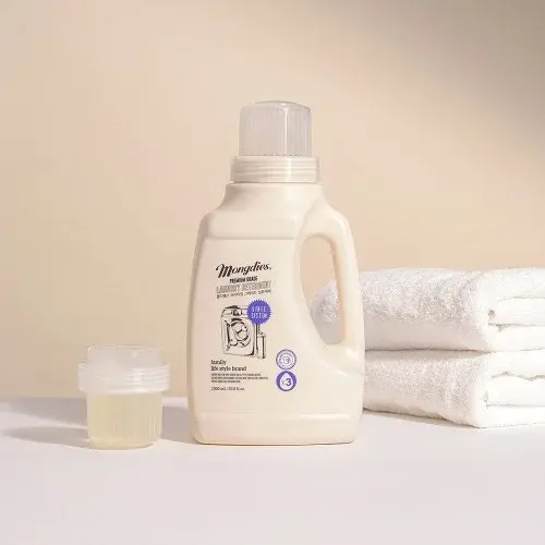 1+1 몽디에스 아기 유아 신생아 3배 고농축 천연 무향 중성 섬유 세탁세제 1000ml (본품1+리필1)