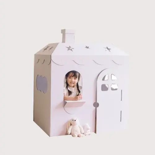 대형 별장 종이집 만들기 아기 유아 인디언 플레이 텐트 소꿉 역할 놀이