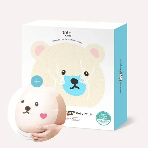 튼튼맘스 비건 베어벨리 임산부 복부 팩 (베어리) 55ml 7매입 임신 중기 만삭 촬영