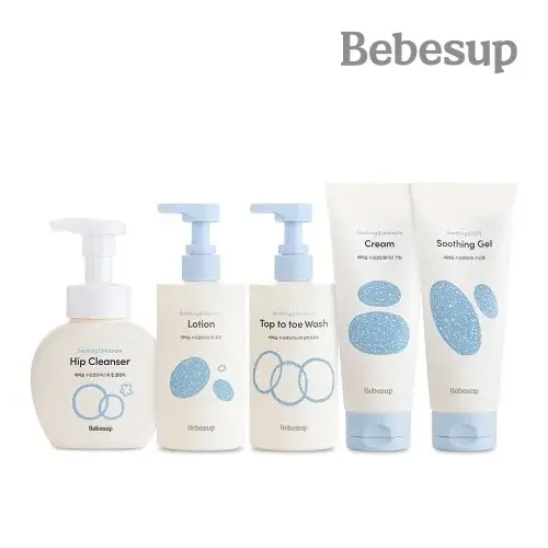 베베숲 고보습 수딩앤모이스춰 탑투토워시 300ml 1+1 신생아 유아샴푸 아기바디워시 올인원