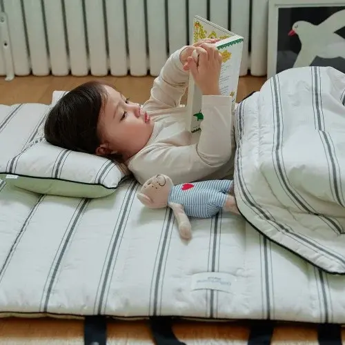 [바로발송] 올포홈 프렌치 낮잠이불 분리형 어린이집 낮잠패드 블루 스트라이프