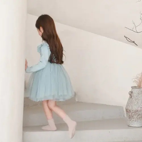 카이엔 튜튜 샤 원피스 여아 아동 블루 핑크 기본 보통핏 면 봄 가을