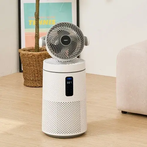 롯데 공기청정기 써큘레이터형 펫필터 초미세먼지 5단계정화 UVC 살균 IOT