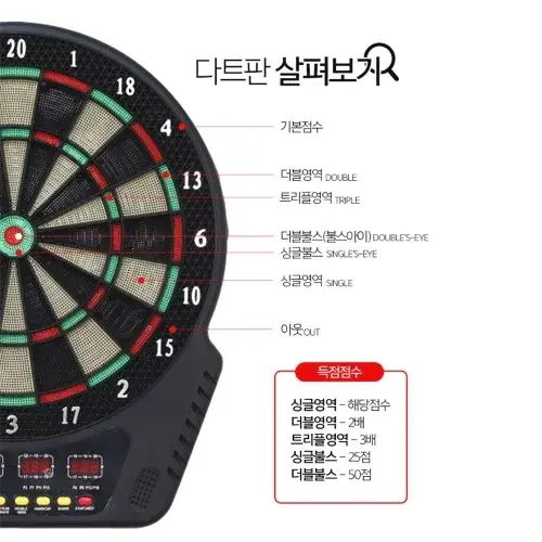 특대형 전자 다트판 28가지 게임 사운드 DART GAME 오락실기계