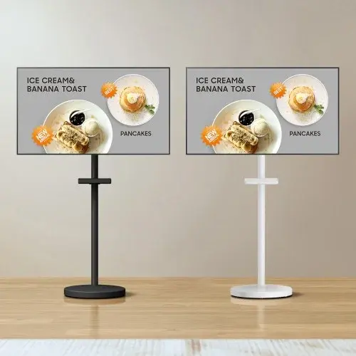 삼성 사이니지 80.1cm LH32QMC 107.9cm LH43QMC WIFI 블루투스 스마트미러링 피봇지원 이동식 스탠드 구성 대형 모니터 무빙스탠드