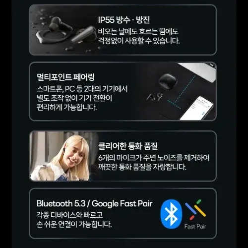 앤커 사운드코어 리버티4 프로 노이즈캔슬링 블루투스 이어폰 A3954