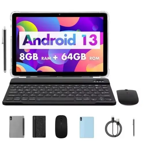 프리톰 10.1인치 터치 태블릿 64GB 안드로이드13 패드 악세사리 포함 풀세트