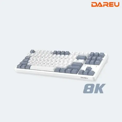 다얼유 EK87PRO 8K 유선 기계식 키보드 텐키리스 화이트, 저소음 마쉬멜로축
