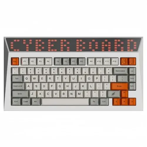 AngryMiao Cyberboard R4 기계식 키보드 사이버 보드 R4 무선 RGB 아이스실버Pro축 Gangstar 퍼플