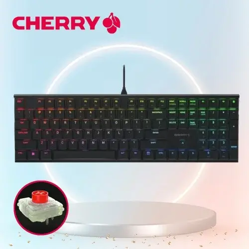 체리 MX BOARD LP 10.0 RGB 기계식 게이밍 키보드 블랙, 적축, 45g