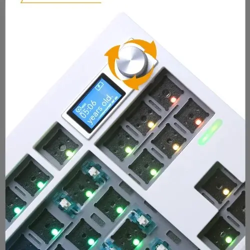 ZUOYA GMK87 주오야 키보드 베어본 VIA지원 3모드 연결 기계식 키보드 키트 화이트