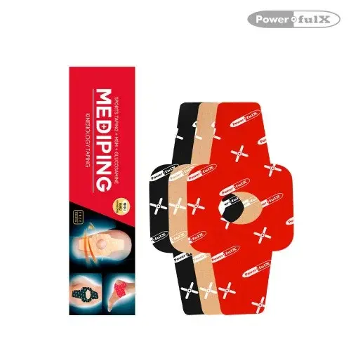 [파워풀엑스] 메디핑 다이아몬드타입(16ea) 무릎 응급처치 스포츠테이핑/밴드 파워풀크림 러닝 등산 무릎테이핑