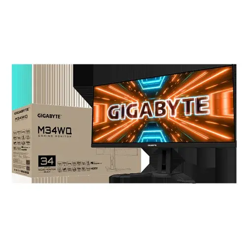 GIGABYTE M34WQ HDR IPS KVM 21:9 울트라와이드 WQHD 144Hz 게이밍 모니터 86cm(34인치)