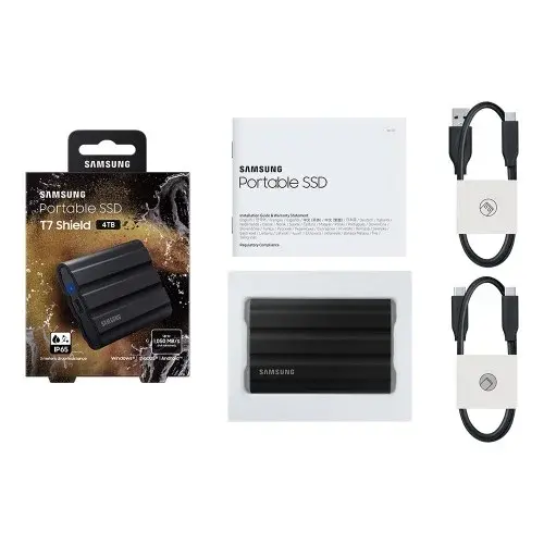 삼성전자 삼성 T7 Shield 실드 + 전용파우치 4TB, 블랙
