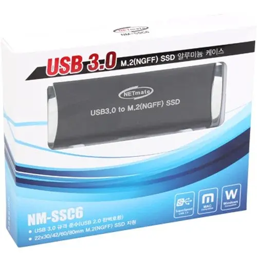 NETmate NM-SSC6 USB3.0 M.2(NGFF) SSD 케이스(SSD미포함)
