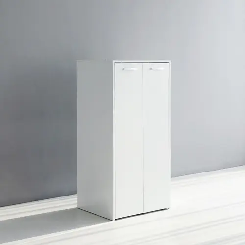 글라트 슬라이딩 낮은책장 575x510x1205mm, 1단, 화이트 3775.1089