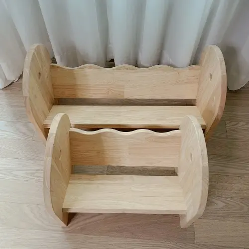 [베이비굿] 유아 책꽂이 원목 아기 책장 책정리함 두돌선물