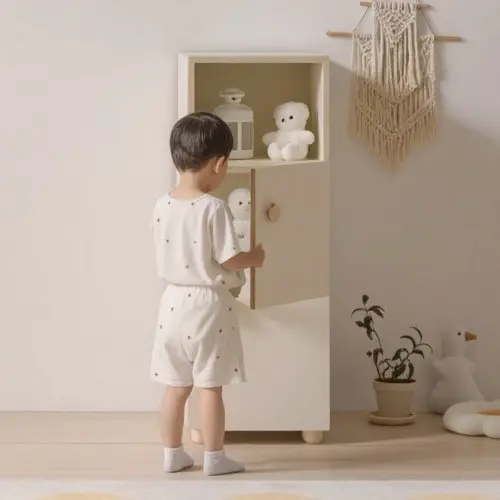 아기 장난감 수납장 자동차 장난감 정리대 원목 유아 수납장