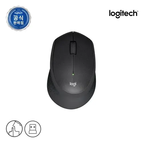 [N배송] 로지텍코리아 공식 M331 무소음 무선마우스 블랙
